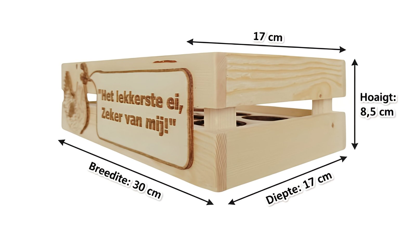 verse eieren houten kist landelijke decoratie