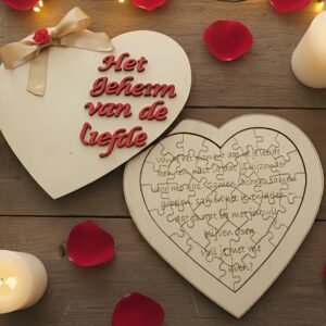 Houten puzzel huwelijksaanzoek – Het Geheim van de Liefde