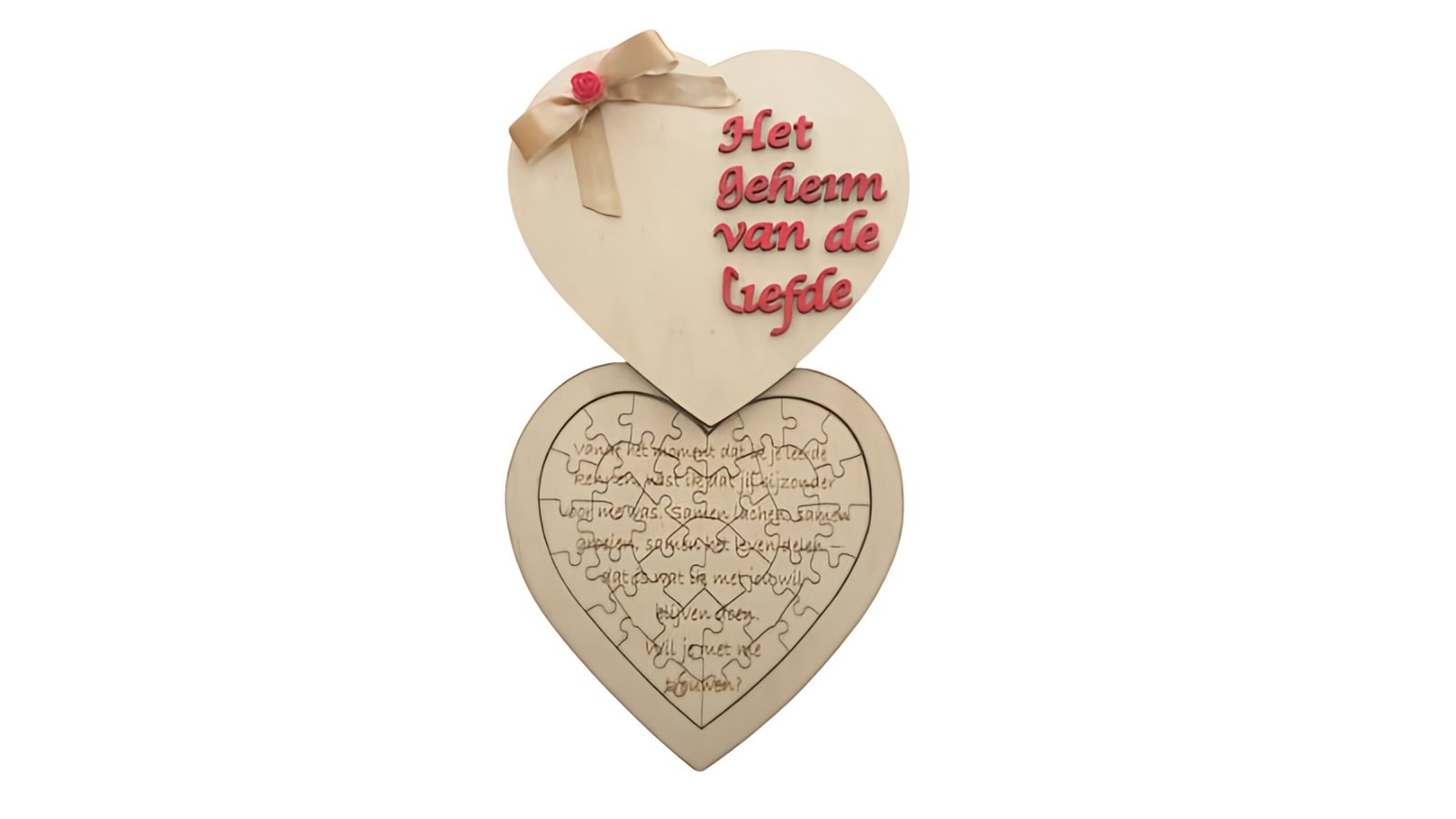 houten hartpuzze"wil je met me trouwen"