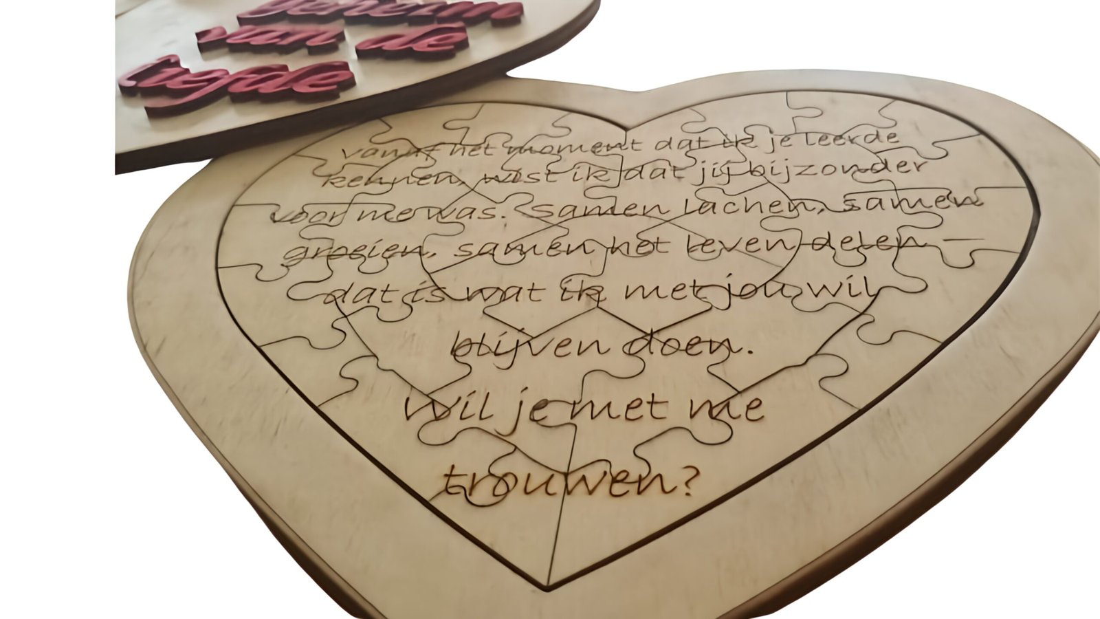 houten hartpuzze"wil je met me trouwen"
