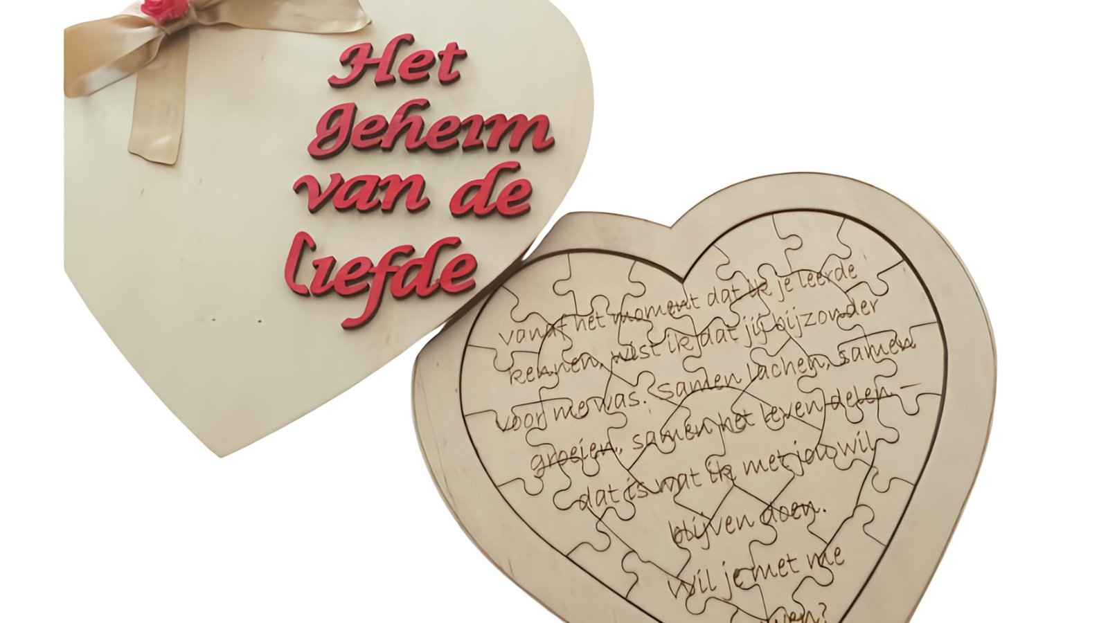 houten hartpuzze"wil je met me trouwen"