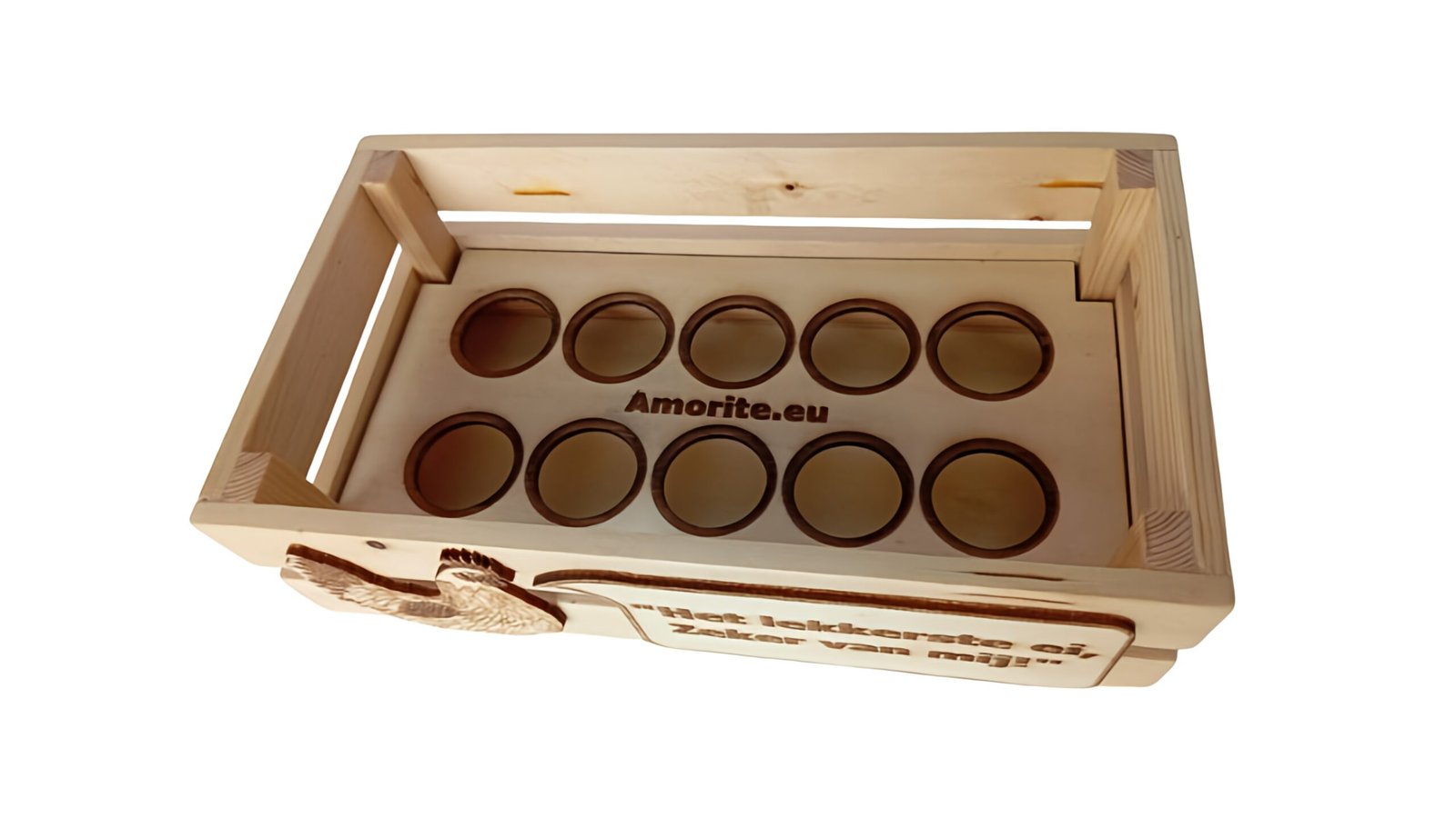 verse eieren houten kist landelijke decoratie