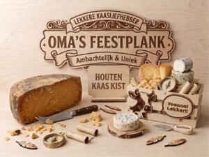 houten kaas kist – koe ontwerp voor rustieke decoratie