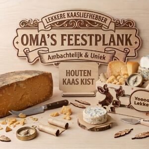 houten kaas kist – koe ontwerp voor rustieke decoratie